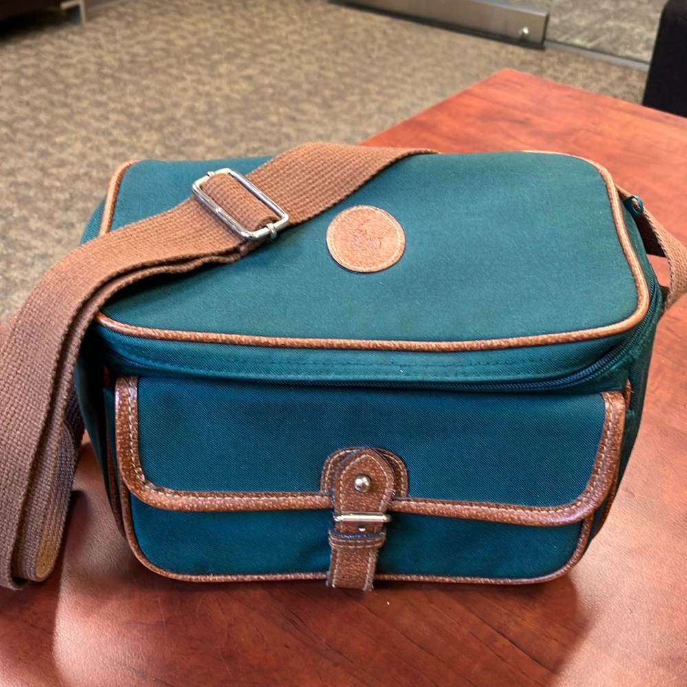 Polo Ralph Lauren Small Green &Tan Canvas Tote